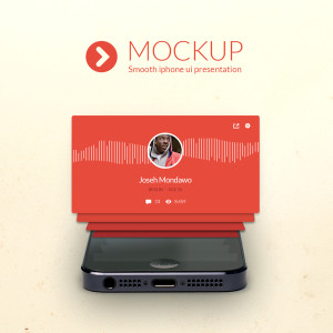 Smooth iPhone UI Presentation Mockup PSD