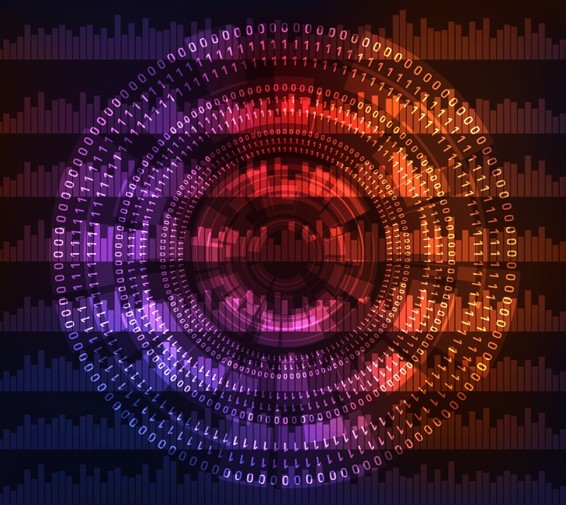 Circular Abstract Matrix Background Vector