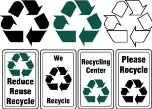 Set Of Vector Recycling Symbols