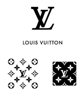 Simple Louis Vuitton Logo & Pattern Vector