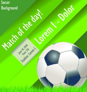Soccer Advertising Poster Design Template Vector 01