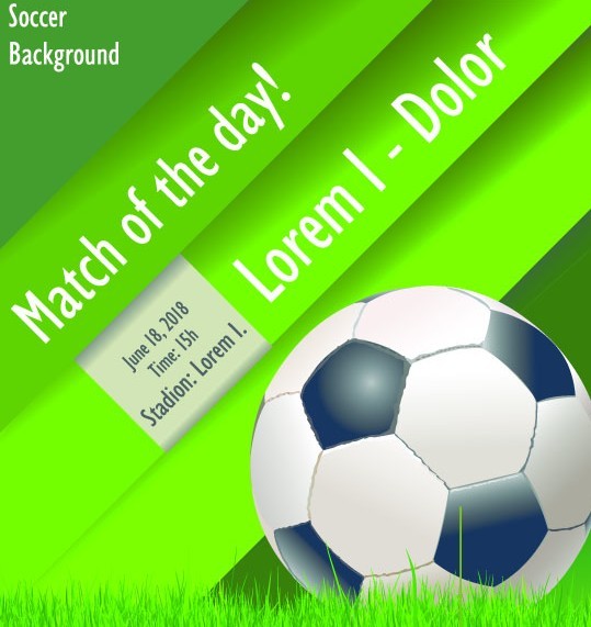 Soccer Advertising Poster Design Template Vector 01