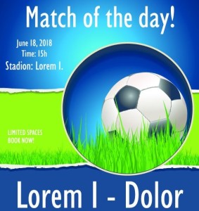 Soccer Advertising Poster Design Template Vector 02