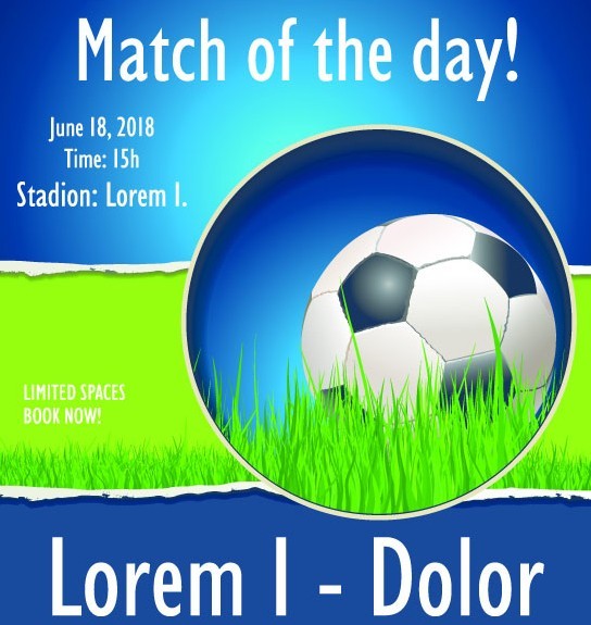 Soccer Advertising Poster Design Template Vector 02