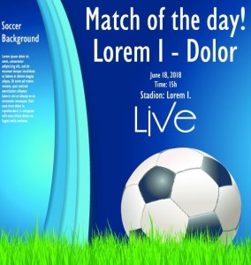 Soccer Advertising Poster Design Template Vector 03