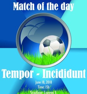 Soccer Advertising Poster Design Template Vector 05