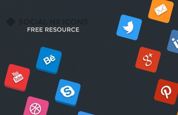 Flat Social HX Icons