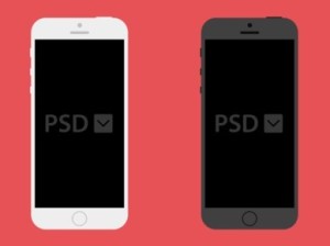 Minimalist Flat iPhone 5S Templates PSD