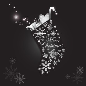 Creative Christmas Stocking with Gifts Vector