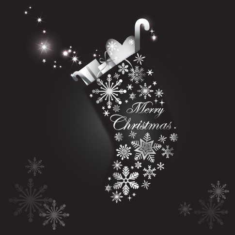 Creative Christmas Stocking with Gifts Vector