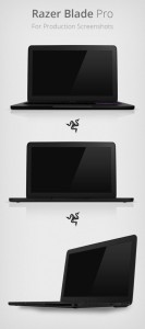 Razer Blade Pro Cinema Display Mockups PSD