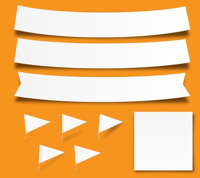 Blank Paper Strips Vector