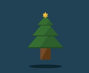 Flat Christmas Tree PSD