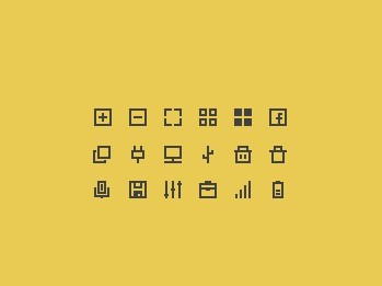 18 Minimal Outline Icons PSD