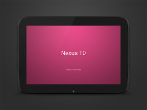 Nexus 10 Mockup Vector PSD