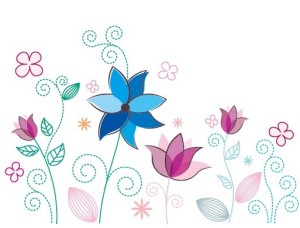 Fresh Clean Line Art Floral Design Vector 02