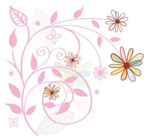 Fresh Clean Line Art Floral Design Vector 03