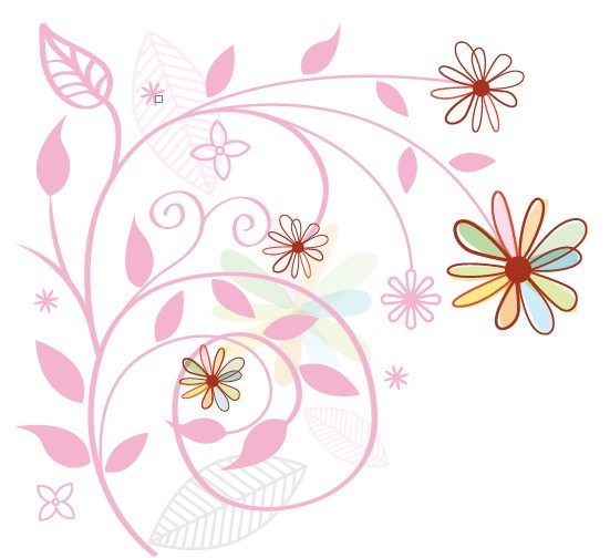 Fresh Clean Line Art Floral Design Vector 03