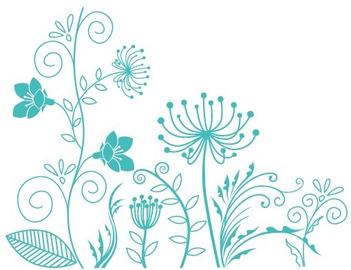 Fresh Clean Line Art Floral Design Vector 05