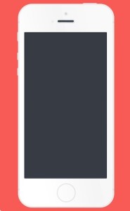 White Flat iPhone 5S Mockup PSD