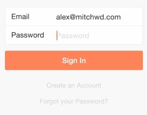 iOS 7 Style Login Form Interface PSD