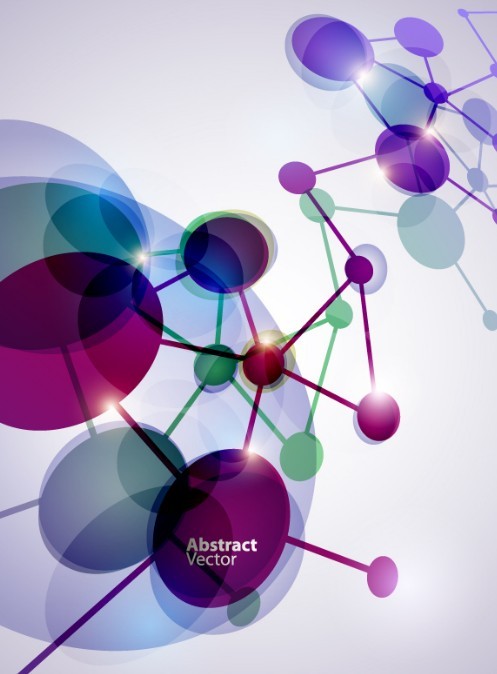 Abstract Molecular Structure Vector