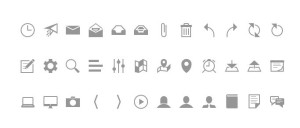 32 Grey Web Icons PSD