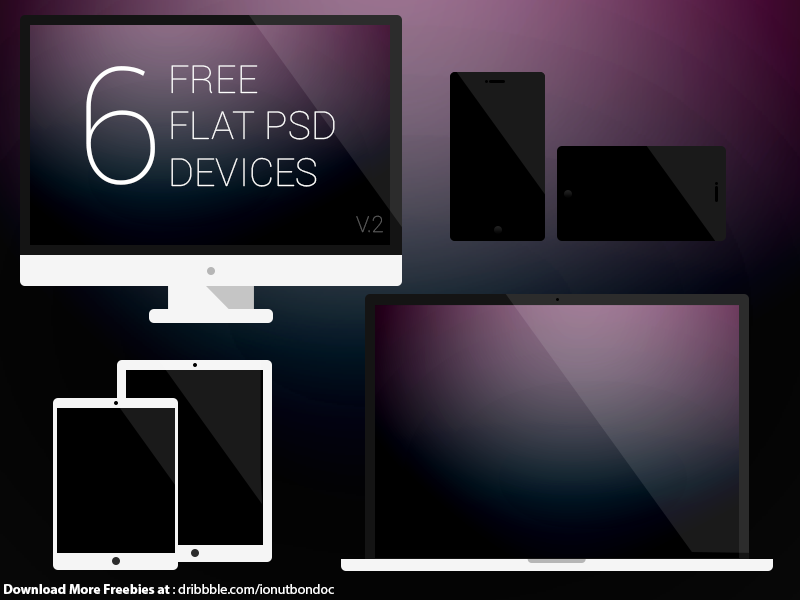 6 Dark Flat Devices PSD