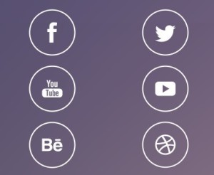 iOS 7 Line Style Social Media Icons
