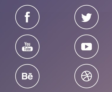 iOS 7 Line Style Social Media Icons