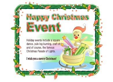 Cartoon Happy Christmas Greeting Card Design Vector 03