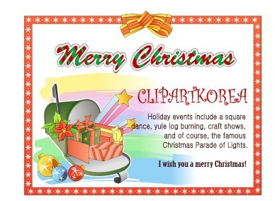 Cartoon Happy Christmas Greeting Card Design Vector 05