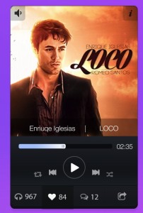 Mini Music App Interface PSD