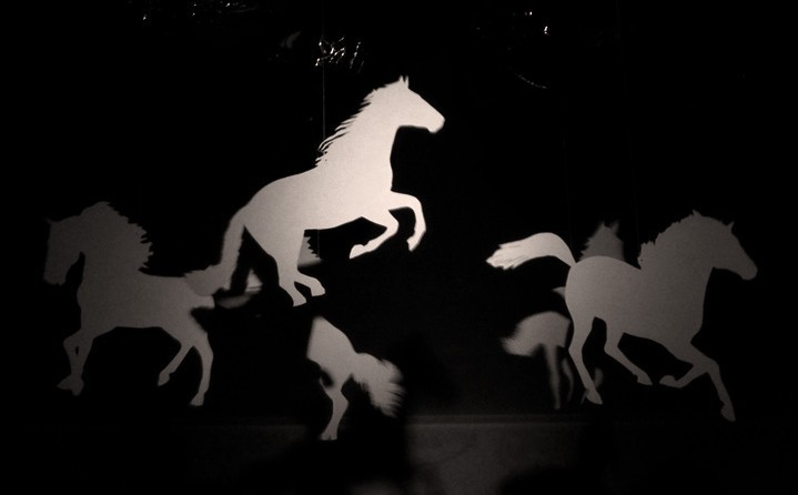 Silver Horse Silhouettes Vector