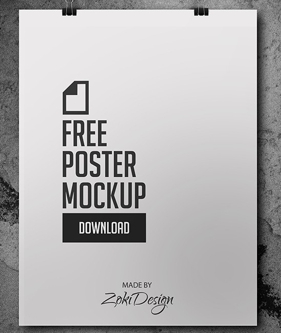 Blank Poster Mockup PSD