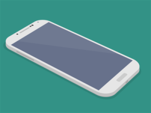 Flat Galaxy S4 3D Mockup PSD