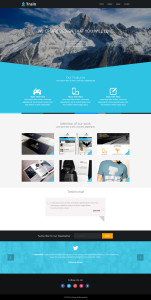 Train Landing Page Template PSD
