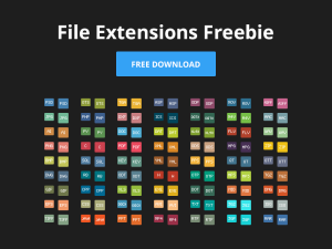 125+ Minimal File Extension Icons PSD