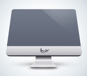 Flat iMac Mockup PSD