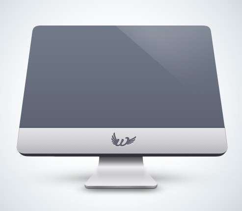 Flat iMac Mockup PSD