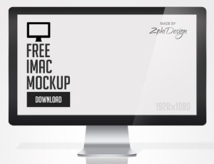 Apple iMac Mockup PSD