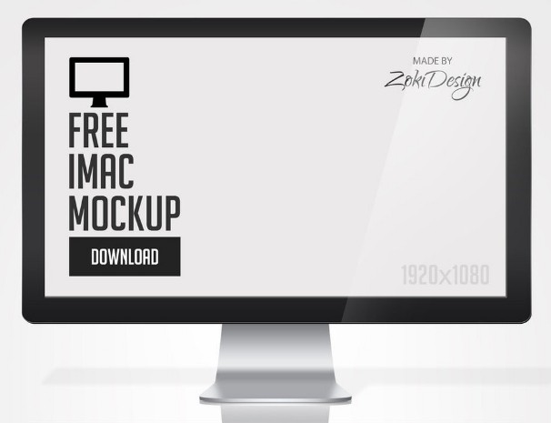 Apple iMac Mockup PSD