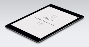 iPad Air Perspective Mockup PSD