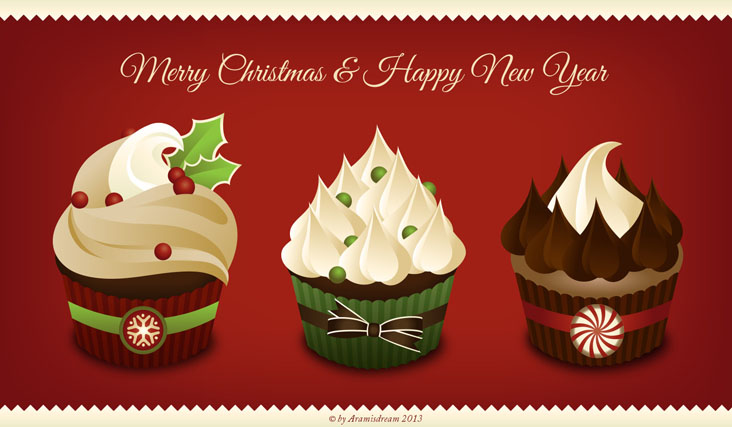 Christmas Cupcakes PSD