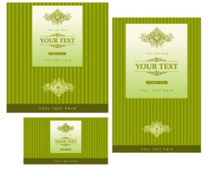 Green Vintage Cover Background Vector