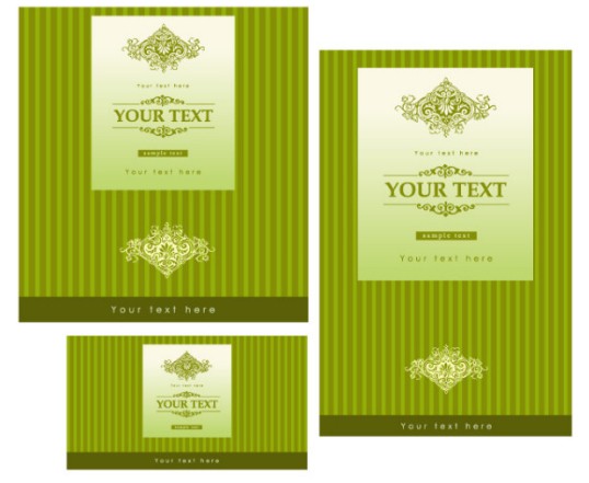 Green Vintage Cover Background Vector