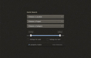Quick Search UI Elements PSD