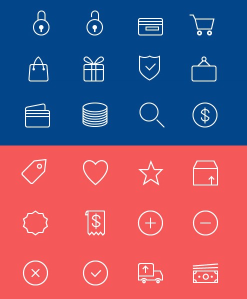 24 E-commerce Line Icons