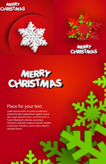 Colored Christmas Snowflake Background Vector
