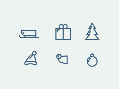 Clean Xmas Icon Set PSD